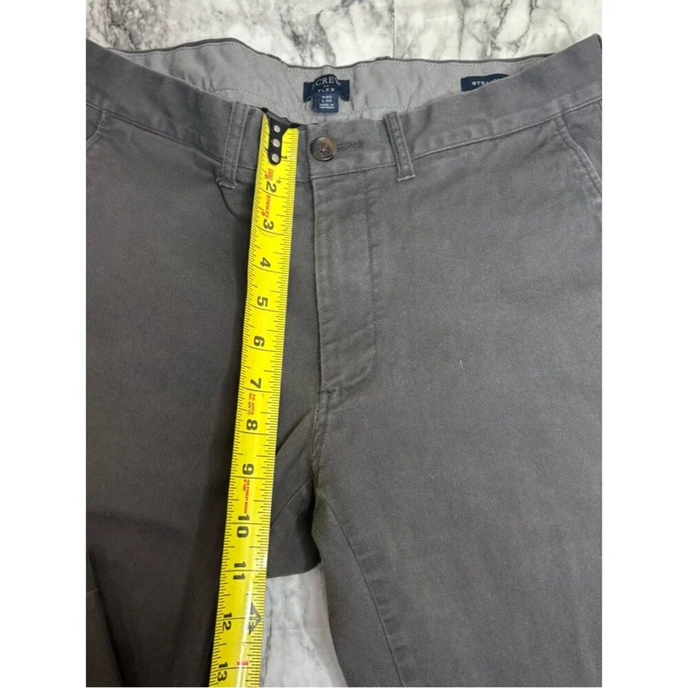 J. Crew Flex 30 x 30 Men's Straight Chinos Pants Charcoal Grey Gray office wear
